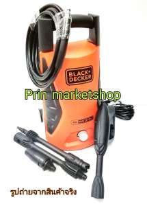 Black+Decker เครื่องฉีดน้ำแรงดันสูง 100 บาร์ รุ่น PW1370TD