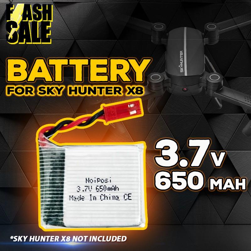 (ของแท้) จำนวน 1 ชิ้น แบตเตอรี่แท้ 3.7V 650mAh Li-Po Battery สำหรับ โดรน SKY Hunter X8, X8TW, X8T, X8TC (มีใบอนุญาต)