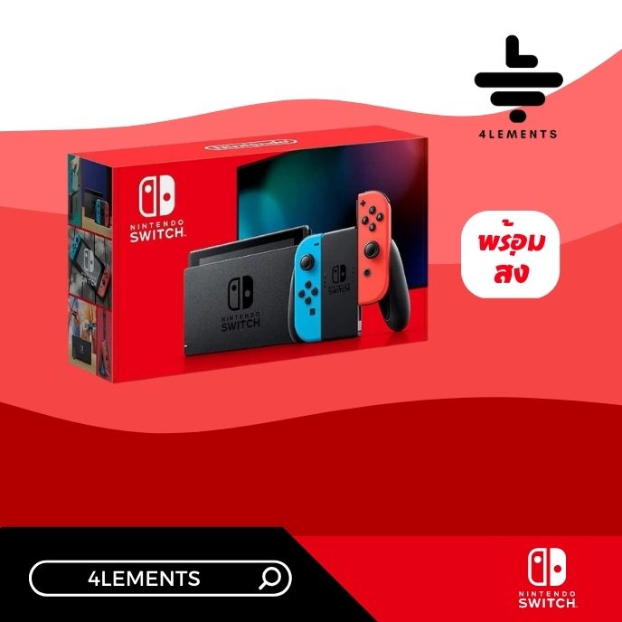 เครื่องเกม Nintendo Switch V.2 กล่องแดง Neon Grey Animal Crossing