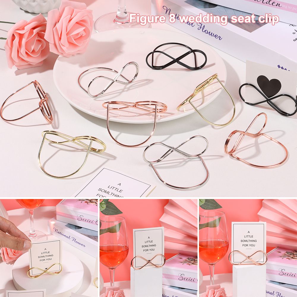 HIYRCH STORE 1PCS Fashion Wedding Supplies Desktop Decoration Picture Cards Display Stand Paper Clamp Clamps Stand Place Card Table Numbers Holder Photos Clips