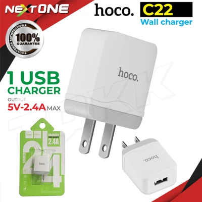 HOCO C22 SET Charger Set 2.4A หัวชาร์จ ชาร์จเร็ว สายชาร์จ สำหรับ Micro USB / lightning ของแท้100% Nextone