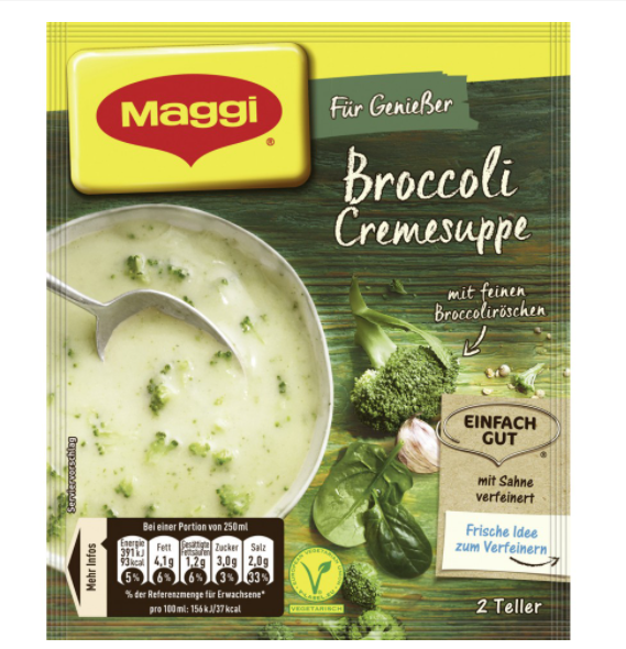 ส่งฟรี เม็กกี้ ซุปบร๊อคโคลี่กึ่งสำเร็จรูป 44 กรัม - Maggi Broccoli Soup Instant Suppe 44g มีเก็บเงินปลายทาง