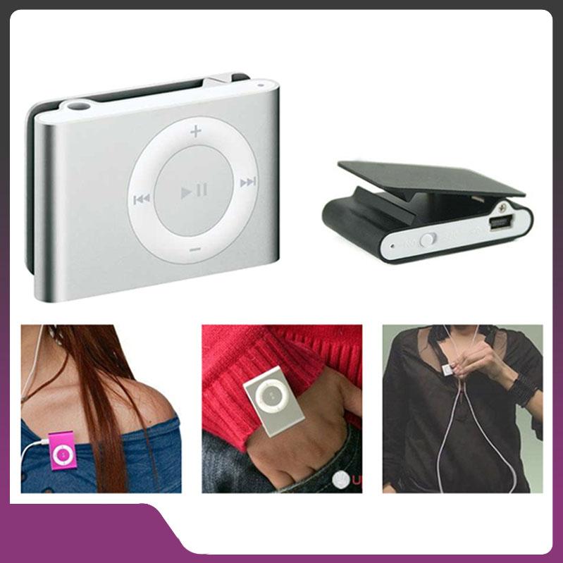 MP3+ Mini Clip MP3 Player Music Speaker เครื่องเล่น MP3 ขนาดพกพา (สีเงิน)1ชิ้น