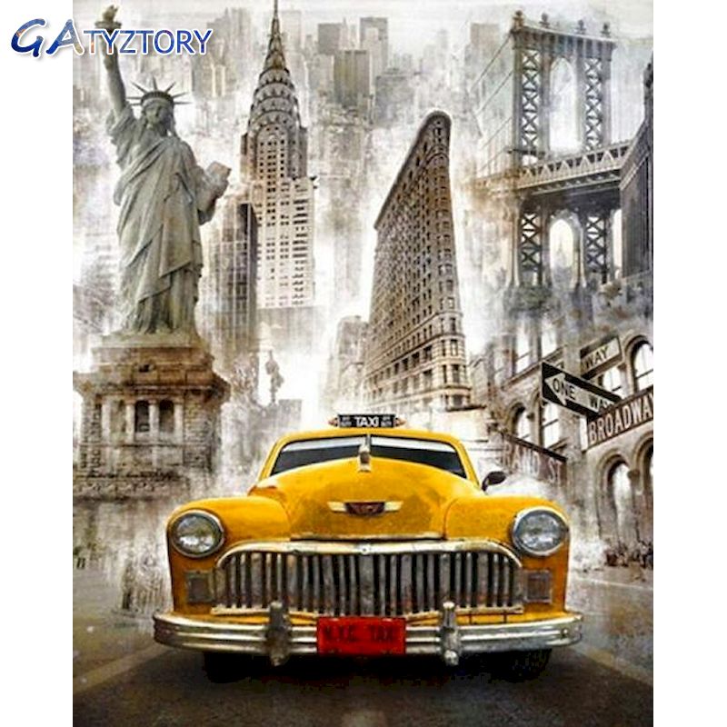 GATYZTORY DIY Painting by numbers For Adults motorcycle paint by