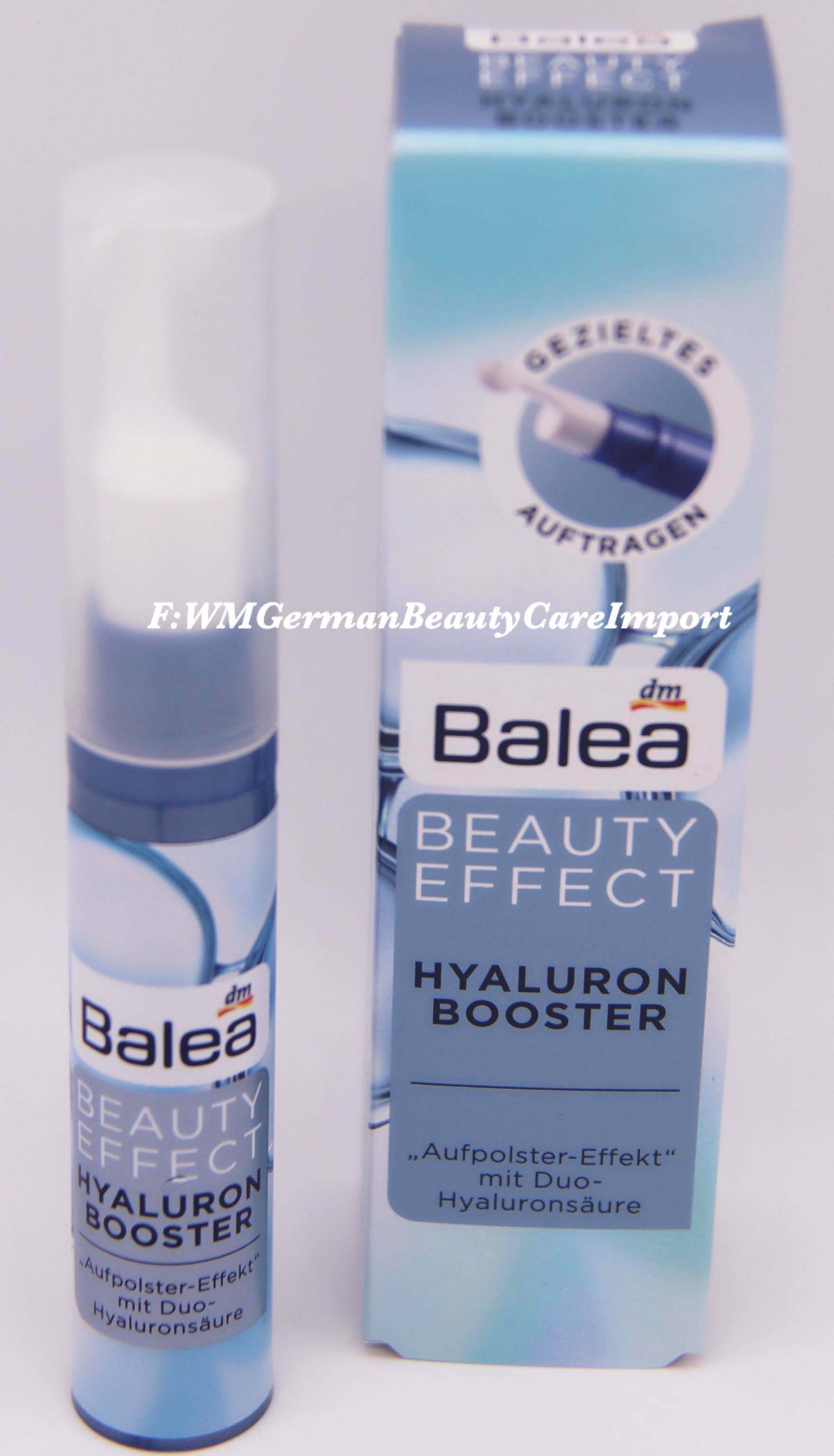 Exp.2022 เซรั่มไฮยาลูรอน บูสเตอร์ 3 เท่า ลดเลือนริ้วรอยเหี่ยวย่น บริเวณหางตา ร่องแก้ม ริมฝีปาก Balea Beauty Effect Hyaluron Booster 10 ml จากเยอรมัน