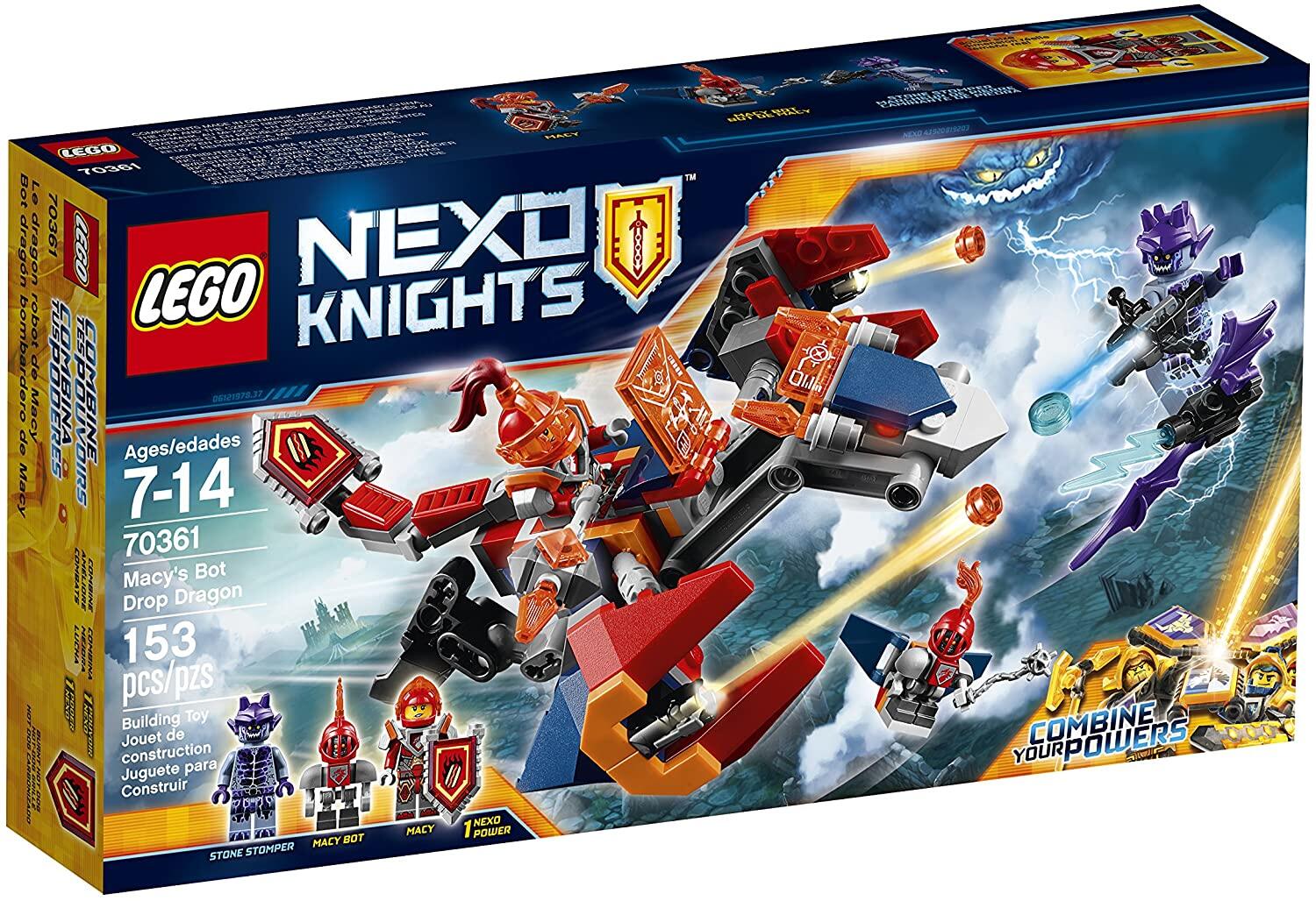 เลโก้ LEGO Nexo Knights Macy's Bot Drop Dragon 70361 Building Kit (153 Piece)