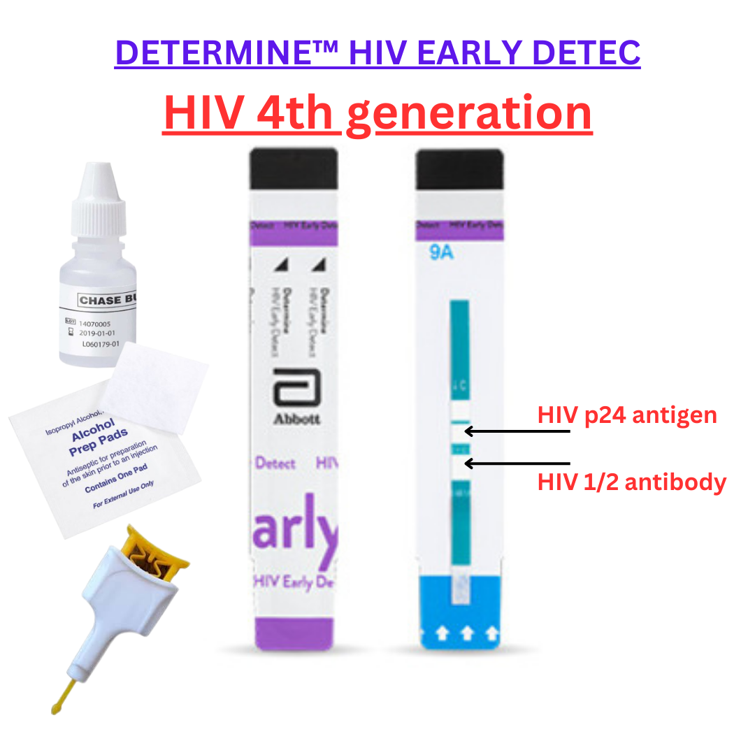 hiv test kit gen4 ของแท้ ใช้ในโรงพยาบาล ยี่ห้อ ABBOTT Early Detection ...