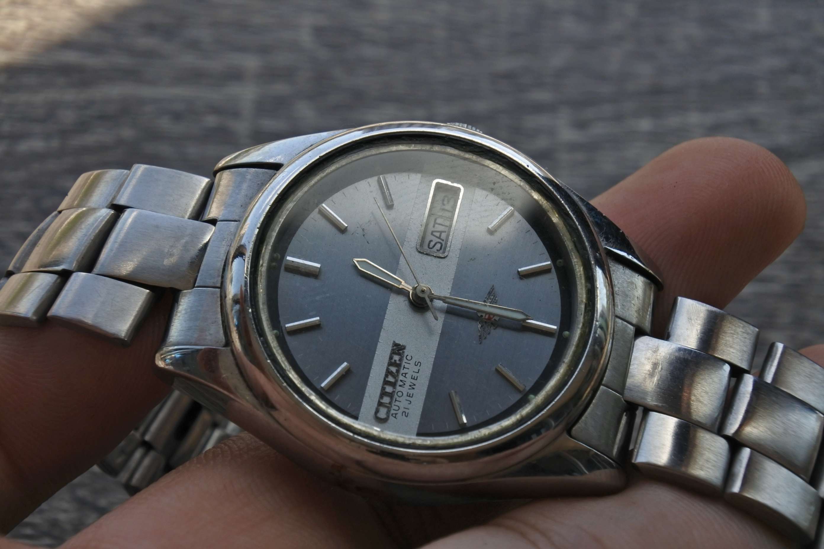 นาฬิกา Citizen 7 Open Back Vintage ผู้ชาย สายสแตนเลส แท้มือสองญี่ปุ่น ระบบ Automatic หน้าปัด 36mm
