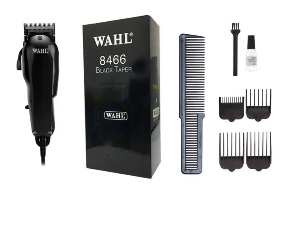 WAHL แท้ ปัตตาเลี่ยน Wahl 8466 Black Taper V5000 มีบัตรรับประกัน อุปกรณ์ครบชุด หวี ฟันรอง น้ำมัน แปรง