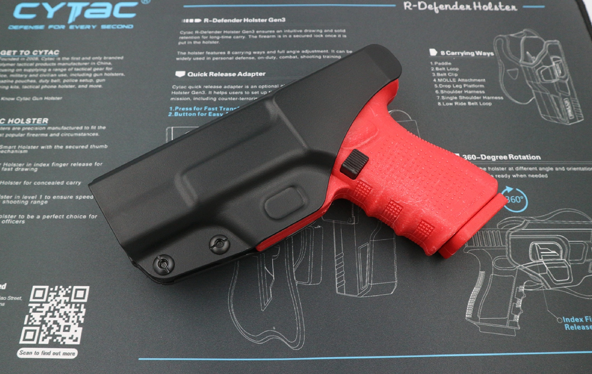 ซองปืuพกใน Polymer Glock 19 (GF) วัสดุ PA66 เกรดคุณภาพ
