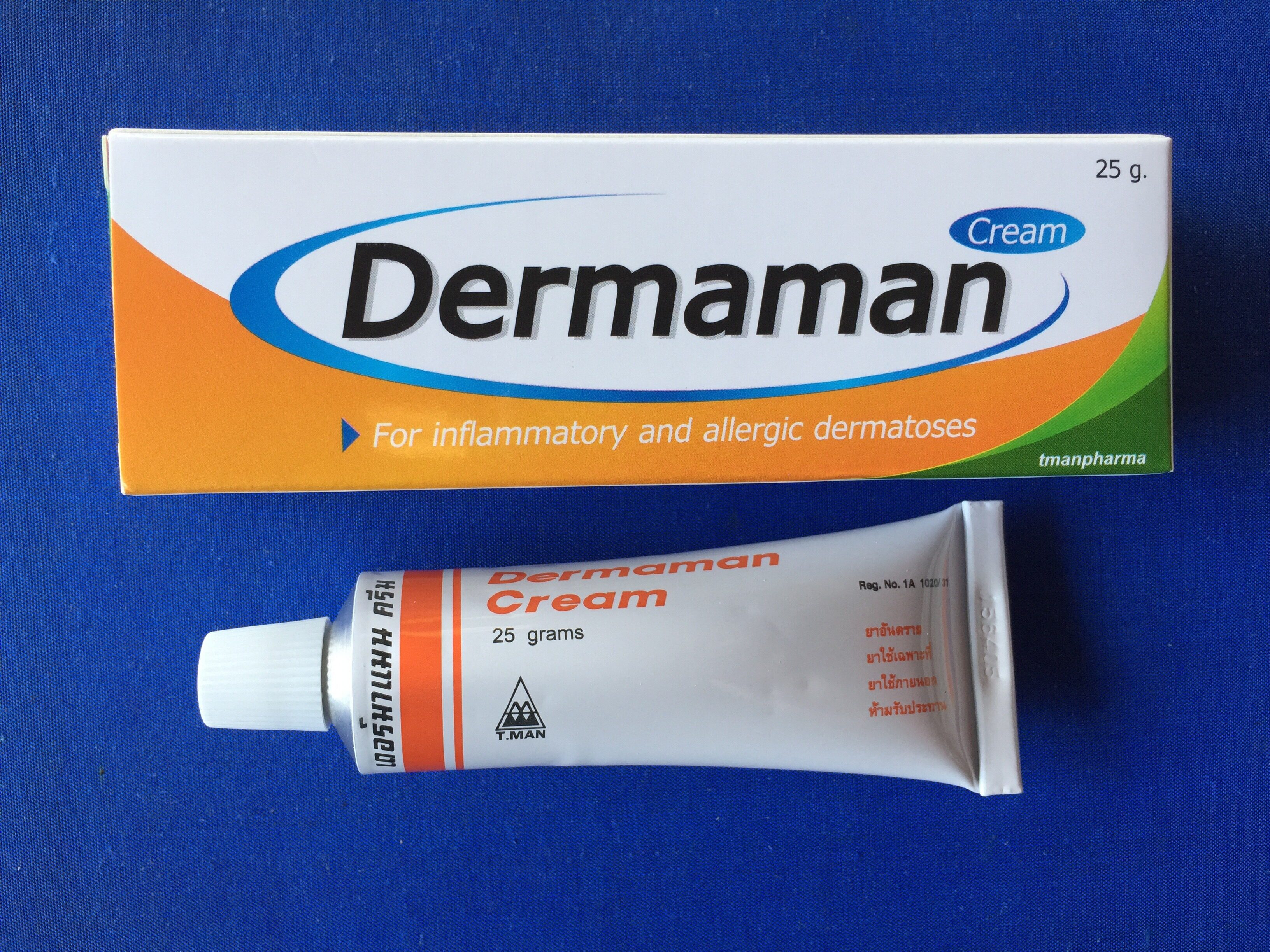 DERMAMAN Cream - เดอร์มาแมนครีม สำหรับรักษาอาการอักเสบและอาการแพ้ทางผิวหนัง - 25 gms