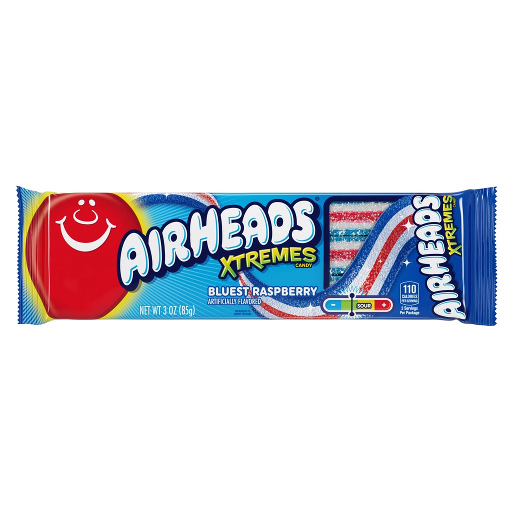 Airheads Xtremes Belts เยลลี่เส้น เคี้ยวหนึบ รสเปรี้ยว ขนม USA ขนม