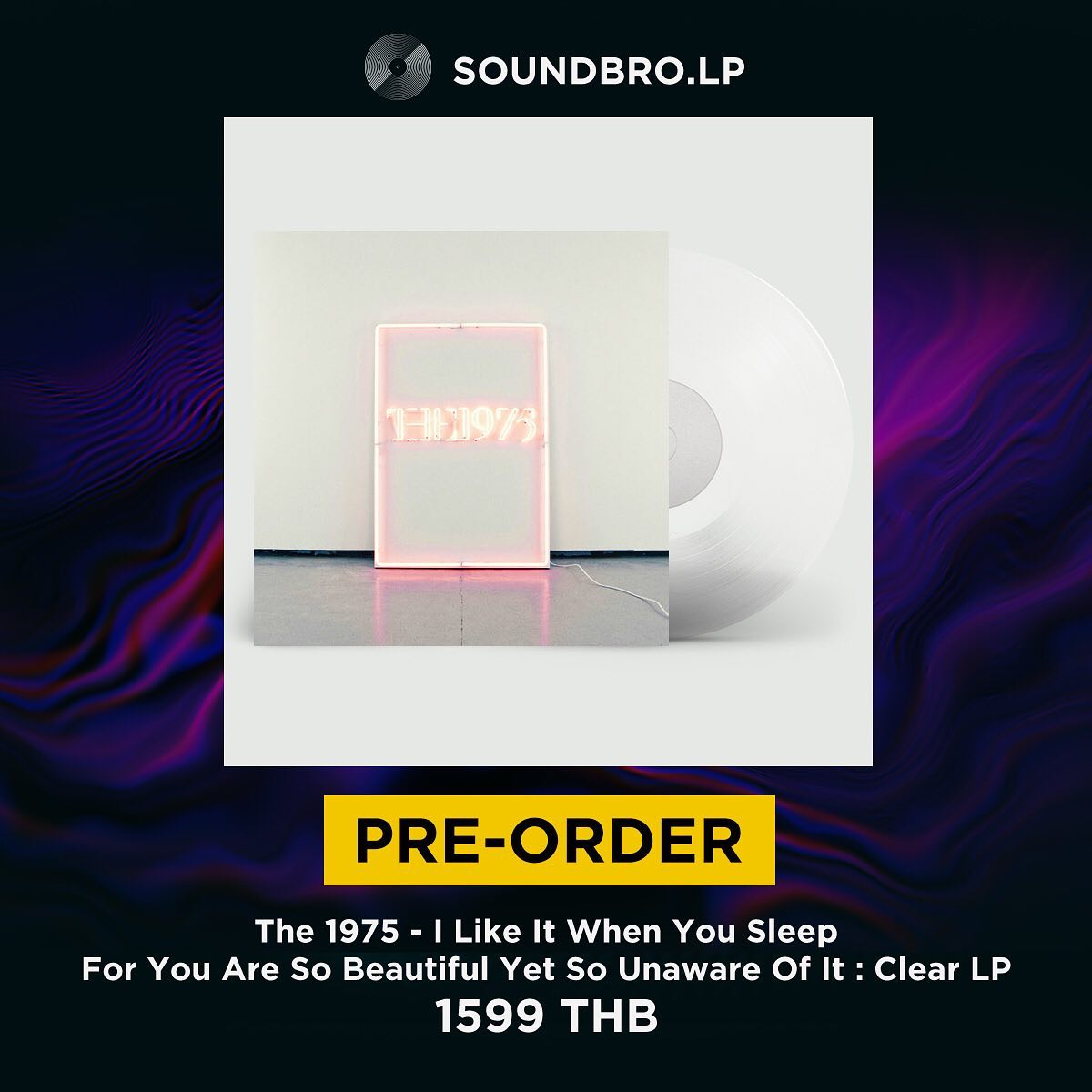 [Pre-Order 14-35 วัน] แผ่นเสียง ใหม่  - The 1975 - I Like It When You Sleep For You Are So Beautiful Yet So Unaware Of It : Clear Vinyl