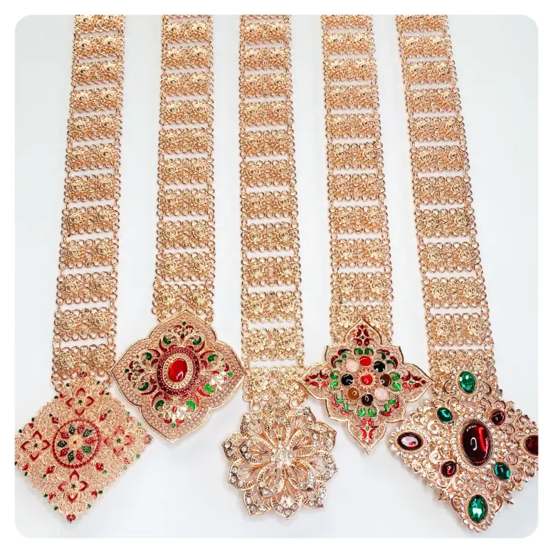 ภาพสินค้าVintage jewelry jewelry Thai Thai dress belt ladies belt color belt gold belt Gold Belt Roma s nego slimming Lahore จากร้าน Vintage jewelry บน Lazada ภาพที่ 1
