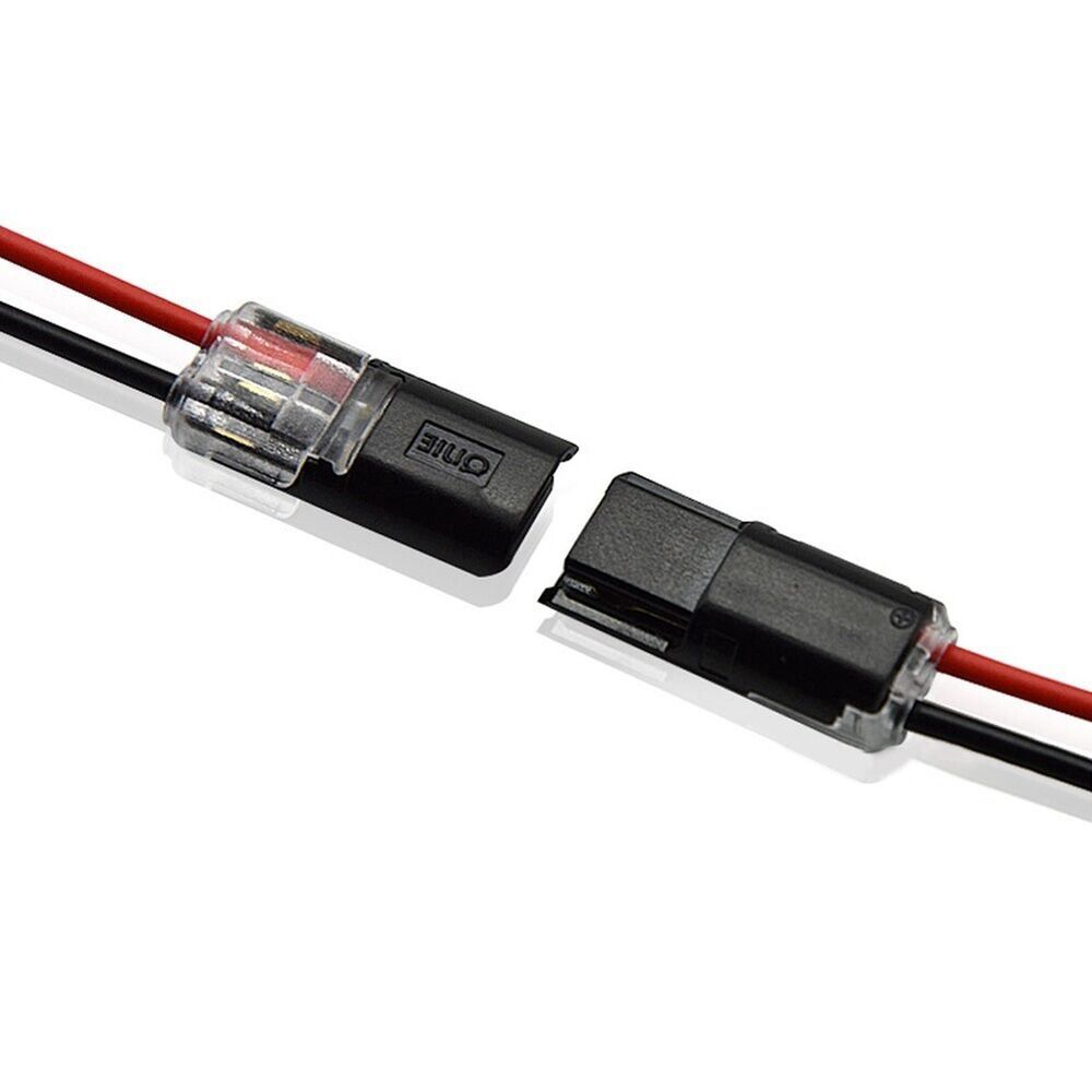 X CRAFT HOME 10pcs 2-Pin Pluggable Double line docking Led Light Wire Connector Cable Crimp Terminals Spring Scotch Lock Terminal Blocks Connectors