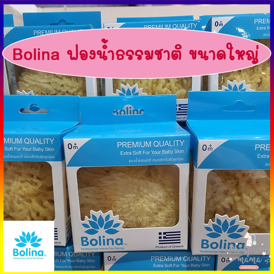 Bolina โบลิน่า ฟองน้ำ ธรรมชาติแท้ ฟองน้ำธรรมชาติ ฟองน้ำถูตัวเด็ก ฟองน้ำ อาบน้ำเด็ก  จากทะเลเมดิเตอร์เรเนียน ประเทศกรีซ ขนาดไซส์ใหญ่ size L