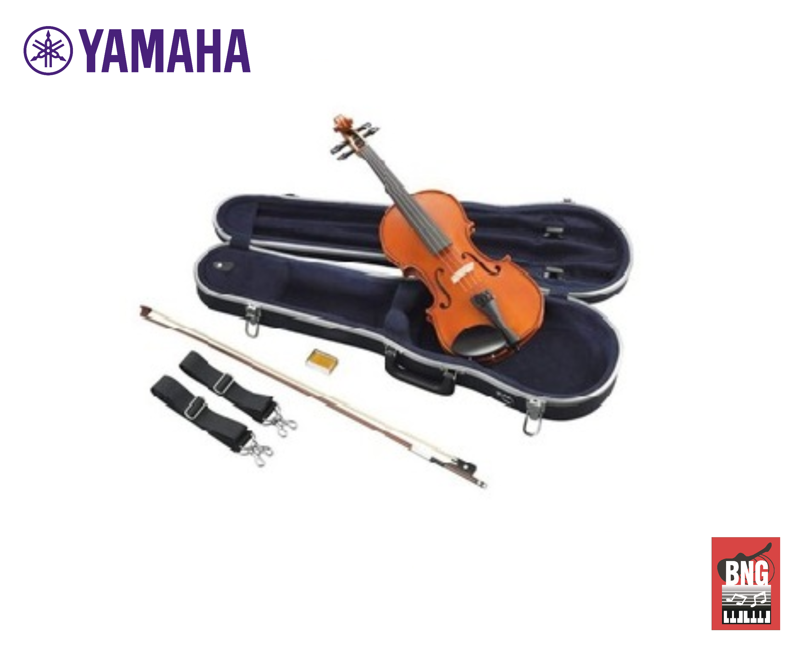 Yamaha Violin V3SKA – ไวโอลินยามาฮ่า มาในขนาด 4/4 เป็นรุ่นเริ่มต้นของยามาฮ่า ไม้อย่างดีด้านหน้าสปรูซ คอ หลัง และด้านข้างไม้เมเปิ้ล