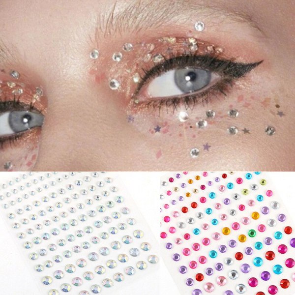 Face Jewels Diamond Makeup Art Eyeliner Glitter Face Jewelry Sticker Temporary Tattoo Party Bady Makeup Tools Rhinestones