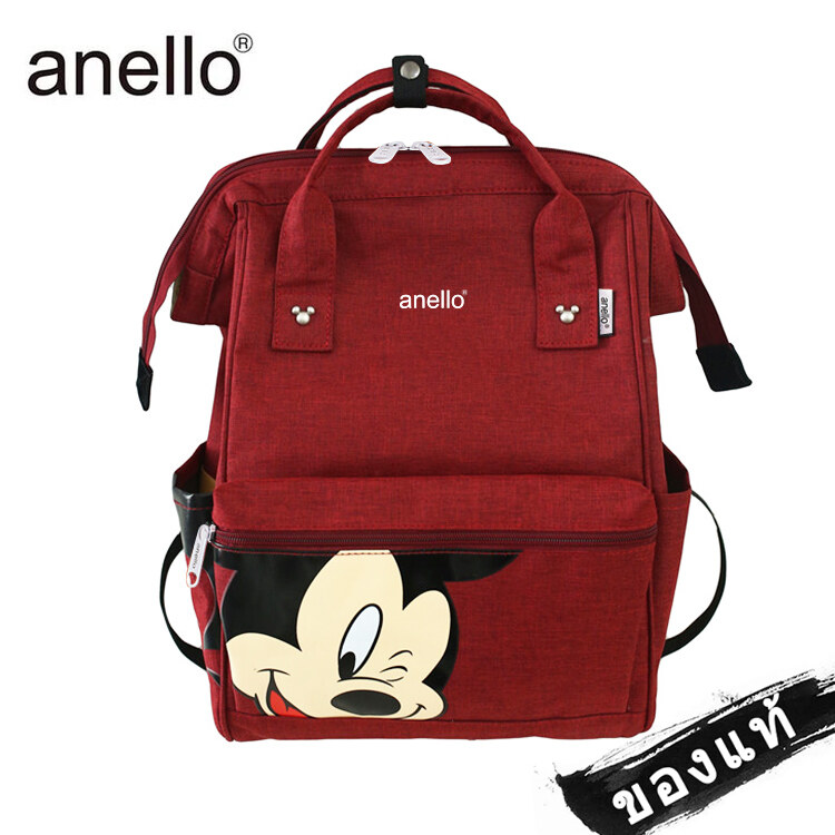 พร้อมส่ง‼️ กระเป๋า Anello Mickey ใบใหญ่ มี 5 / กระเป๋า Anello Đisnēy 2019 Polyester Canvas Backpack Limited-AN601 สี ดอกกุหลาบ สี ดอกกุหลาบ