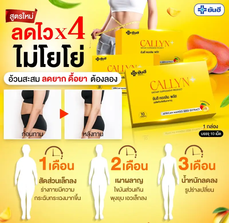 ภาพสินค้าYanhee Callyn Plus  ยันฮี คอลลิน พลัสตัวช่วยลด หุ่น จากยันฮี จากร้าน YANHEE LIFE บน Lazada ภาพที่ 2