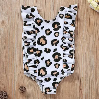 leopard print baby swimsuit