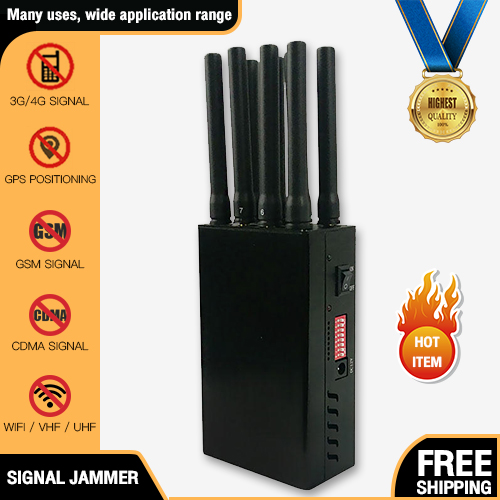 8-band UHF / VHF / GSM / CDMA / DCS / PHS / 3g / 4g / wifi / GPS jammer ไร้สาย, โทรศัพท์มือถือ gpswifi, บรรจุภัณฑ์แบบชาร์จไฟได้