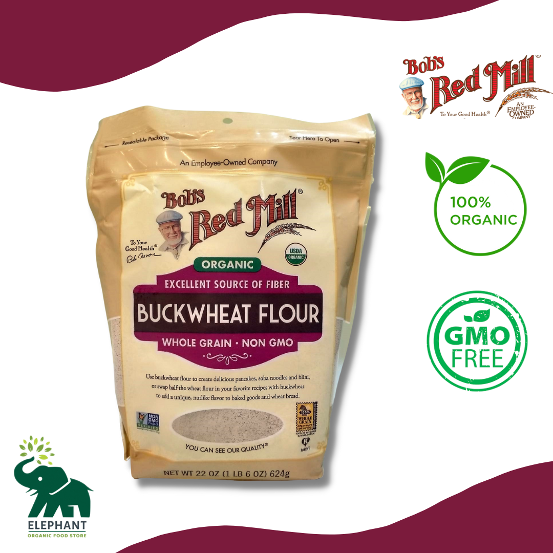 Bob's Red Mill Organic Buckwheat Flour 624g (22oz) แป้งบัควีท ออร์แกนิค ...