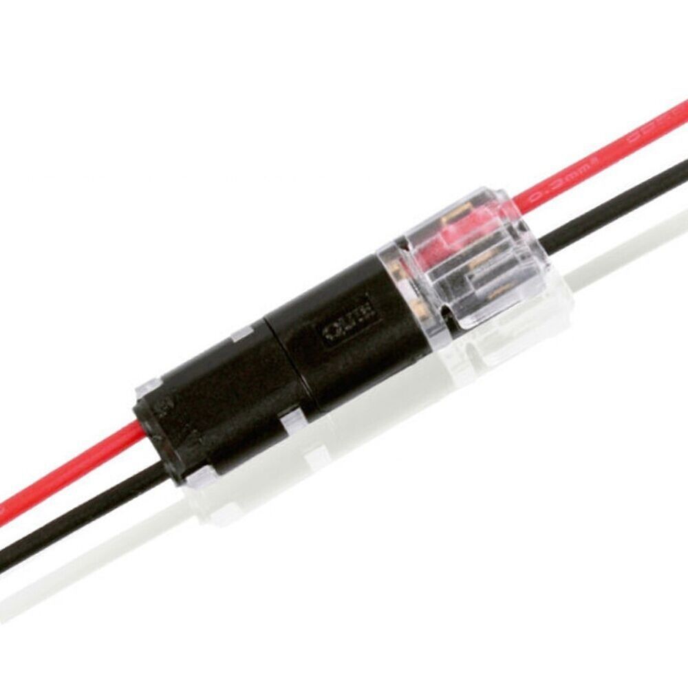 X CRAFT HOME 10pcs 2-Pin Pluggable Double line docking Led Light Wire Connector Cable Crimp Terminals Spring Scotch Lock Terminal Blocks Connectors