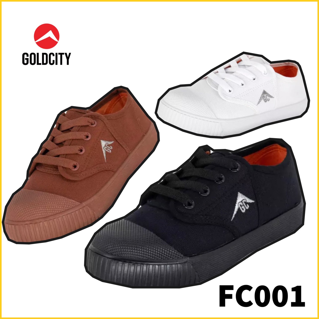 GOLDCITY รองเท้านักเรียน รองเท้าผ้าใบนักเรียน รองเท้านักเรียนไซส์เล็ก โกลด์ซิตี้ รุ่น FC001