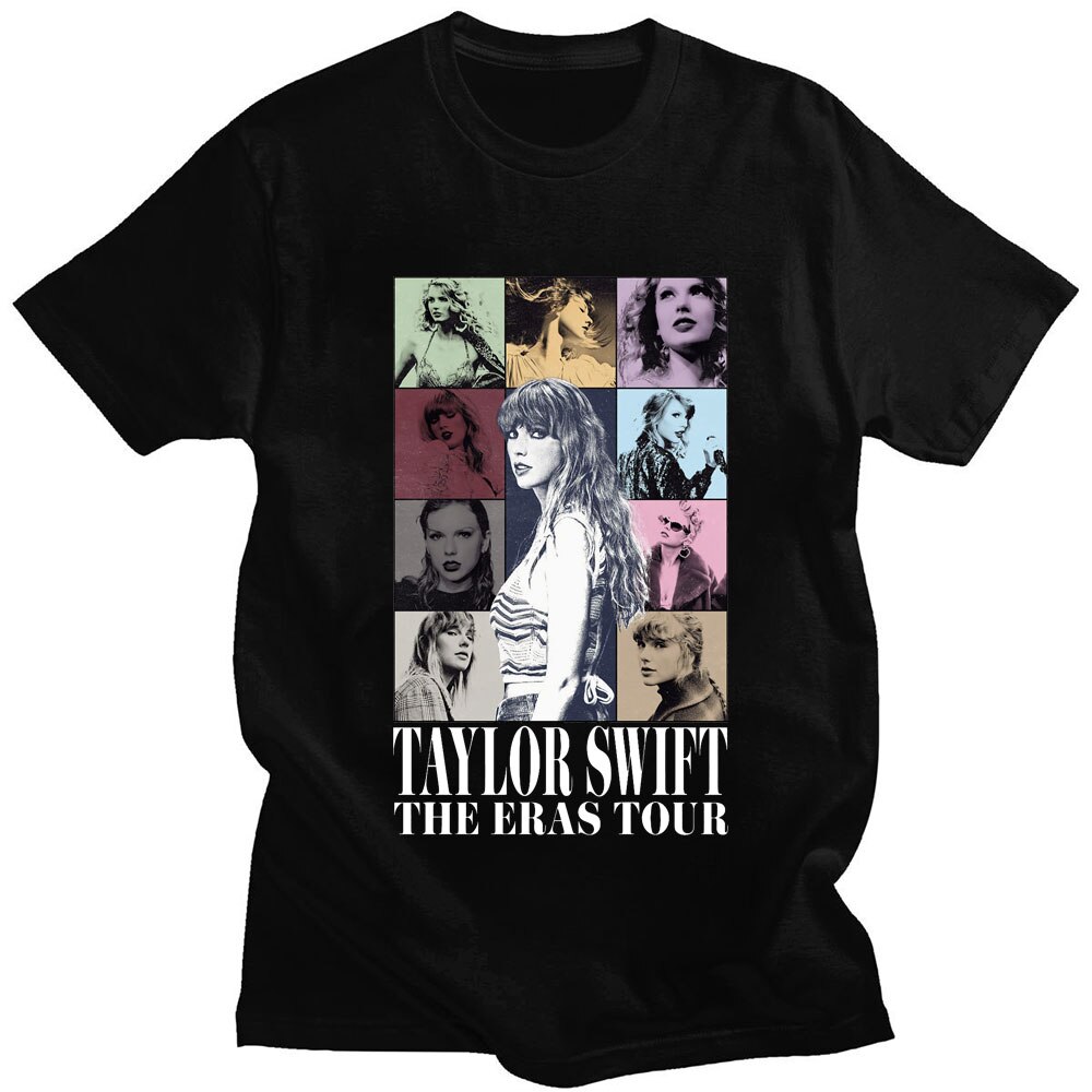 Taylor The Eras Tour 2023 World Tour Graphic T-Shirt Men Pure Cotton Casual T Shirt Fashion Oversized Cozy Tops Streetwear Large Size XS-4XL-5XL-6XL