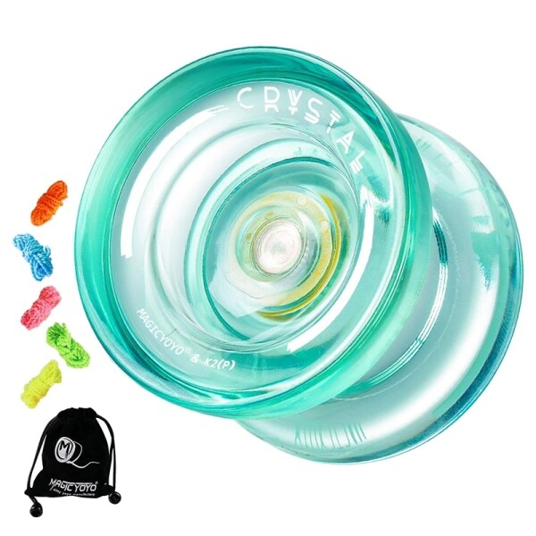 MAGICYOYO K2 Plus Crystal Responsive Yoyo,Dual Purpose Yo-Yo with Replacement Unresponsive Bearing for Intermediate