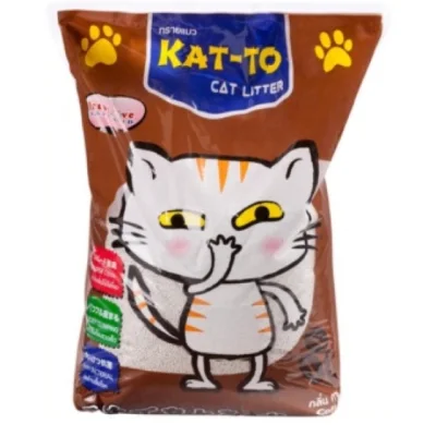Kat-to cat litter sand coffee ทรายแมว กลิ่นกาแฟ จับตัวเป็นก้อน ควบคุมกลิ่นดี เกาะตัวดี ขนาด 10L