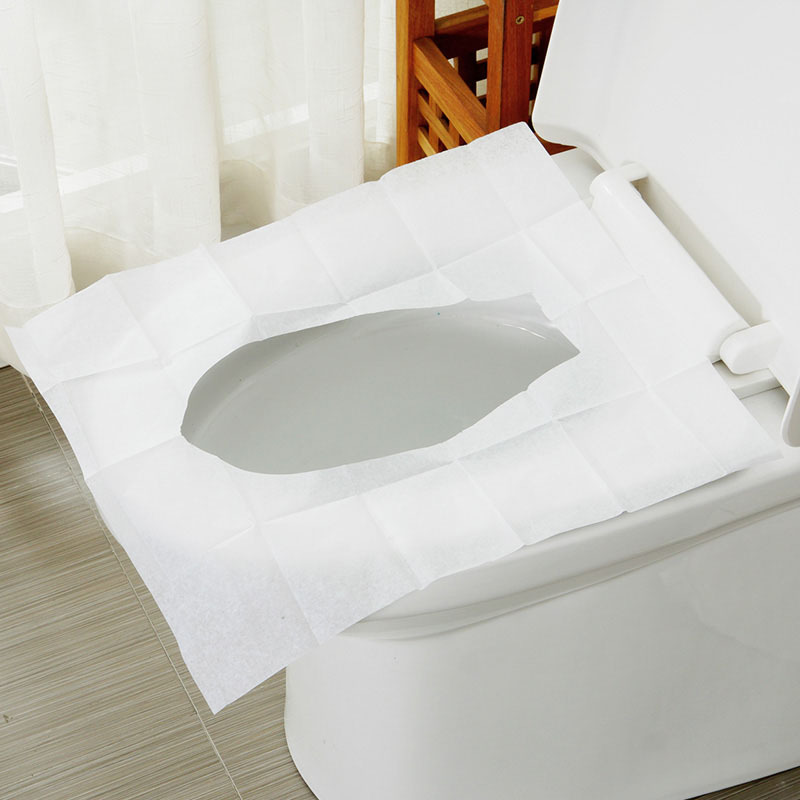 TA-กระดาษรองนั่ง วางบนฝารองนั่งชักโครกในห้องน้ำ แบบพกพา 1แพ็ค 10ชิ้น
