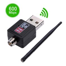 Black PC Network Wireless Wifi Adapter LAN Card Dongle 600Mbps WiFi Router Adapter USB
