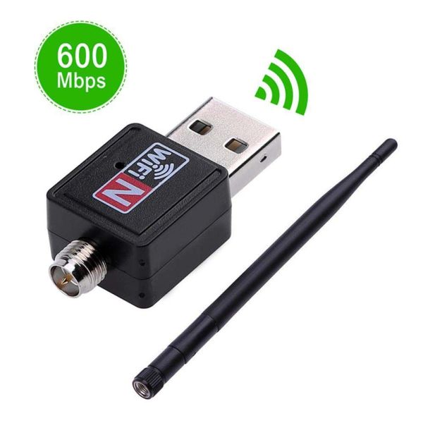 Bảng giá Black PC Network Wireless Wifi Adapter LAN Card Dongle 600Mbps WiFi Router Adapter USB Phong Vũ