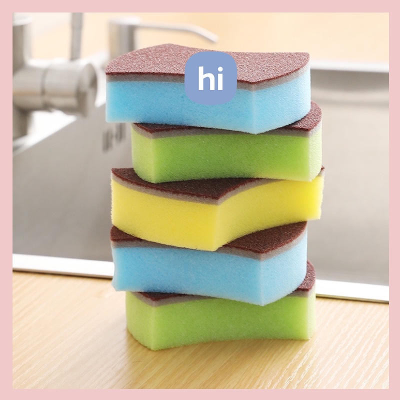 [Ready Stock] HI HOMES Kitchen Cleaning Double-Sided Sponge Magic ...