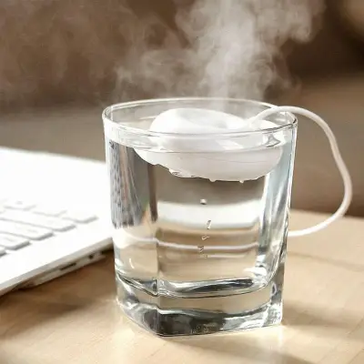 White donut humidifier usb office desktop mini humidifier portable creative air purifier white