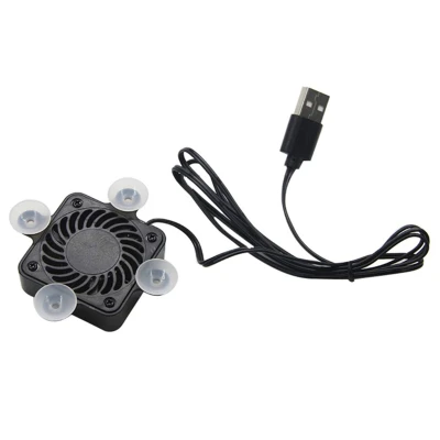 USB Mini Mobile Phone Cooling Pad Cooler Fan Radiator with 4 Small Suction Cup