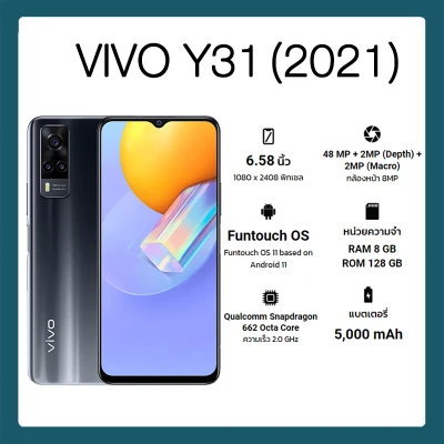 Vivo Y31 (2021) (Ram8+Rom128) (By Lazada Superiphone)