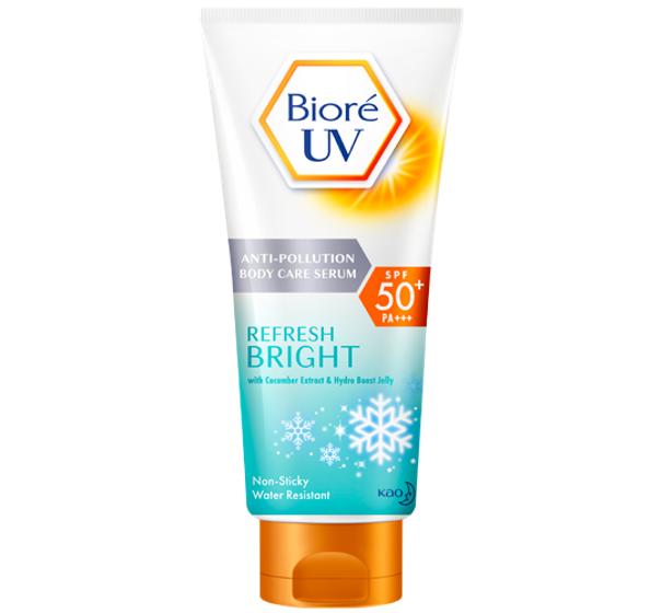 Biore UV Anti-Pollution Body Care Serum Refresh Bright SPF50+ PA+++ บิโอเร ยูวี แอนตี้โพลูชั่น บอดี้แคร์ เซรั่ม รีเฟรชไบรท์ 150ml.