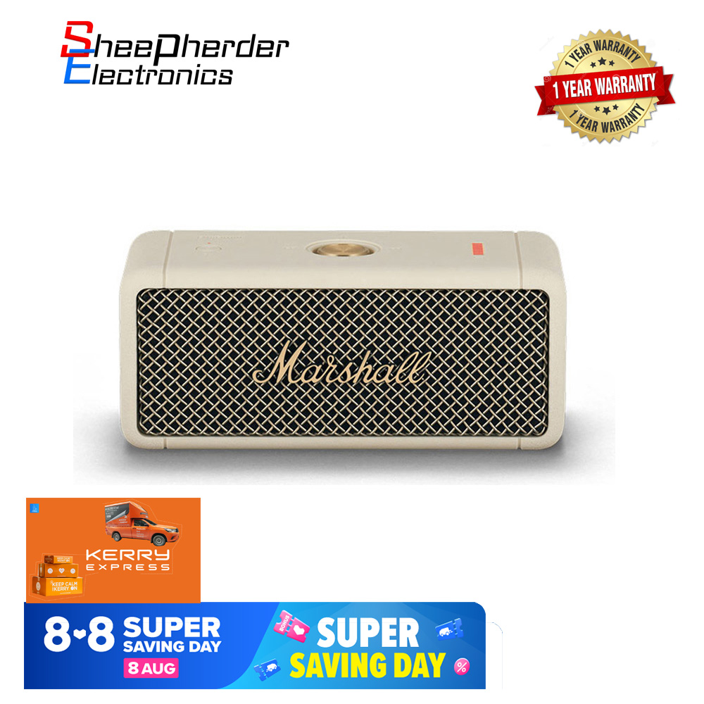 （in stock）MARSHALL EMBERTON Bluetooth Speaker Wireless Subwoofer Portable Sound Waterproof Outdoor Small Iron