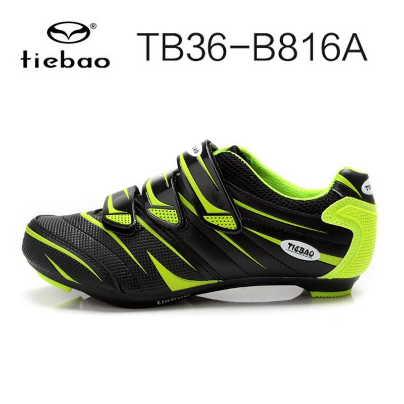 รองเท้าจักรยานเสือหมอบ TIEBAO รุ่น TB36-B816A สีเขียวดำ