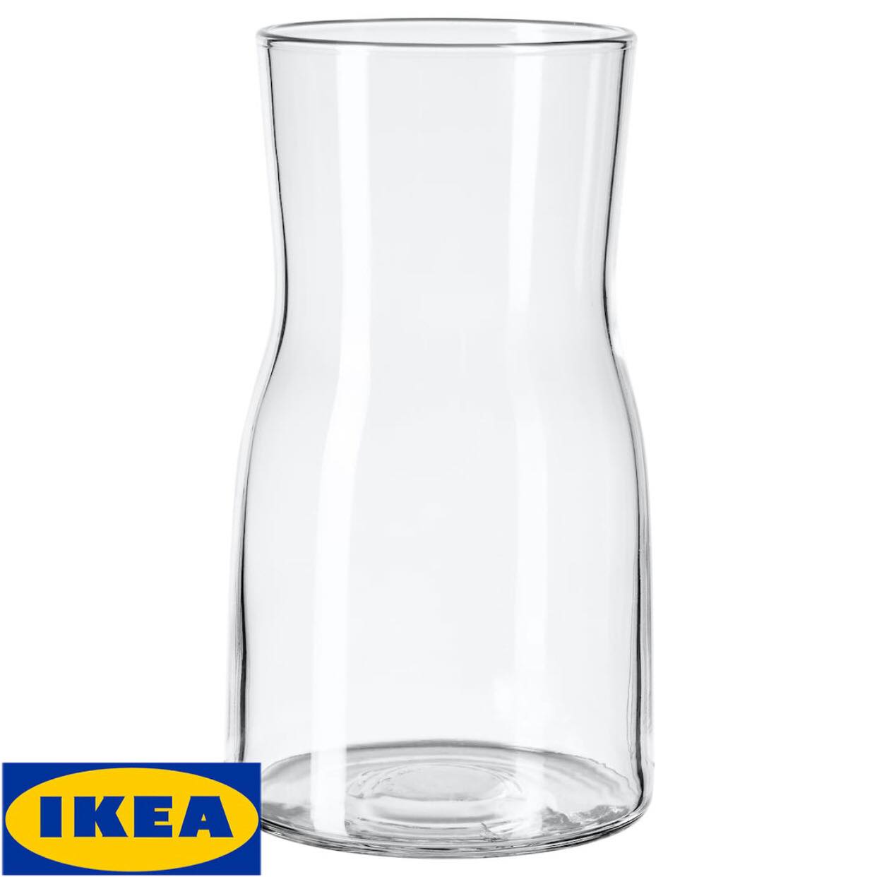 IKEA ของแท้ TIDVATTEN ทิดวัตเต็น แจกัน, แก้วใส, 17 ซม.