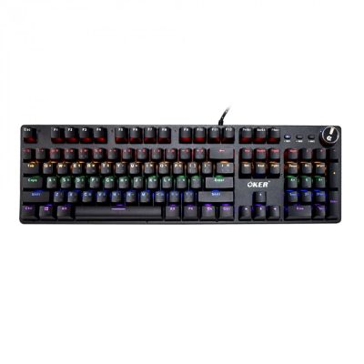 OKER X100 VR Multiemdia Mechanical Gaming Keyboard คีย์บอร์ดเกมมิ่ง - ดำ