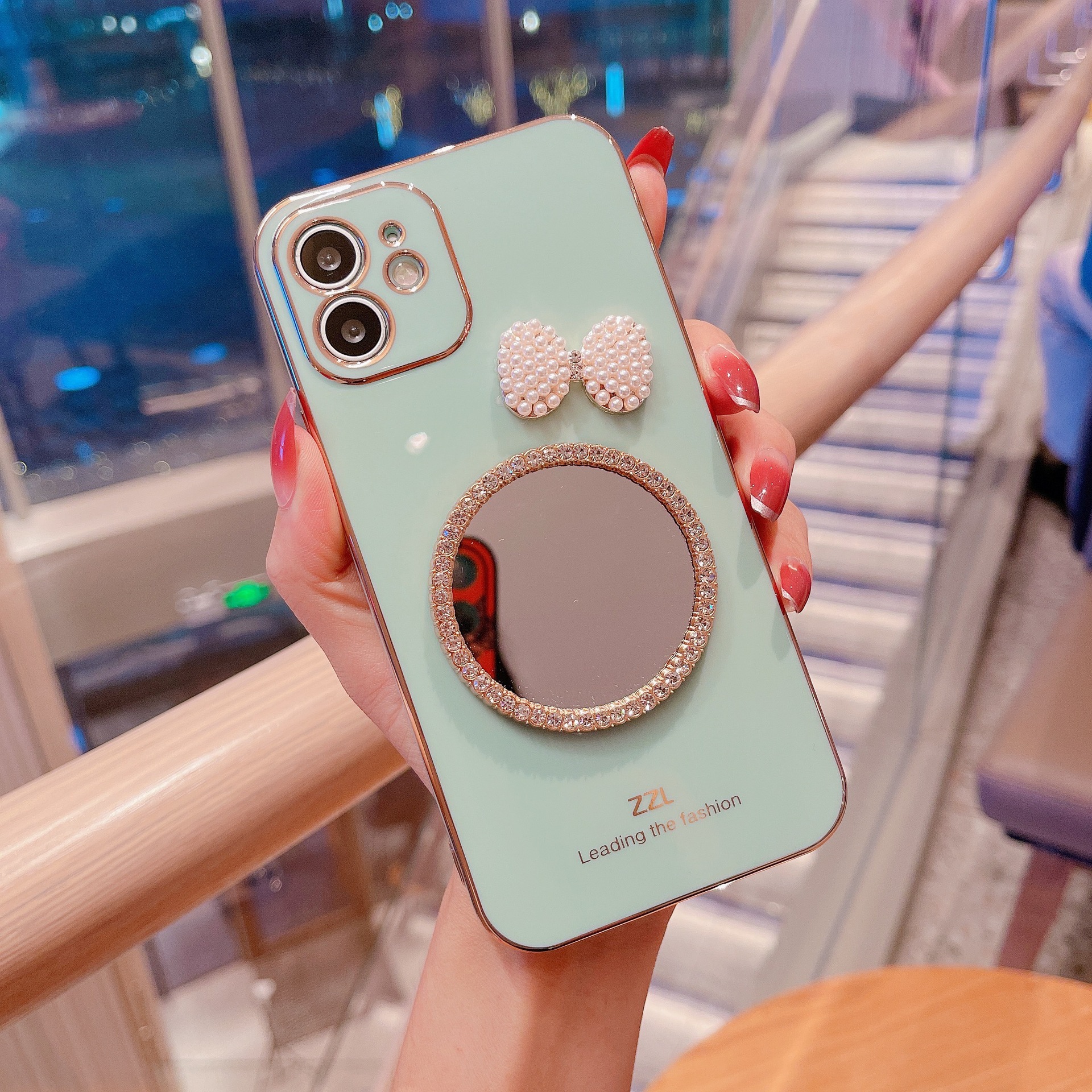 【จัดส่งฟรี】Ins Tikto เคสโทรศัพท์, ชุบด้วยไฟฟ้า กระจก Colorful 6D Curve ...