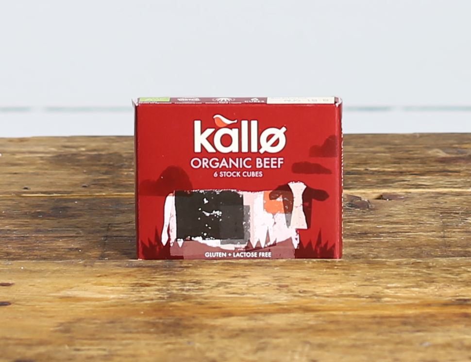 Kallo Organic Beef 6 Stock Cubes 66g แคโล่ ซุปก้อนเนื้อวัว ออร์แกนิก (6