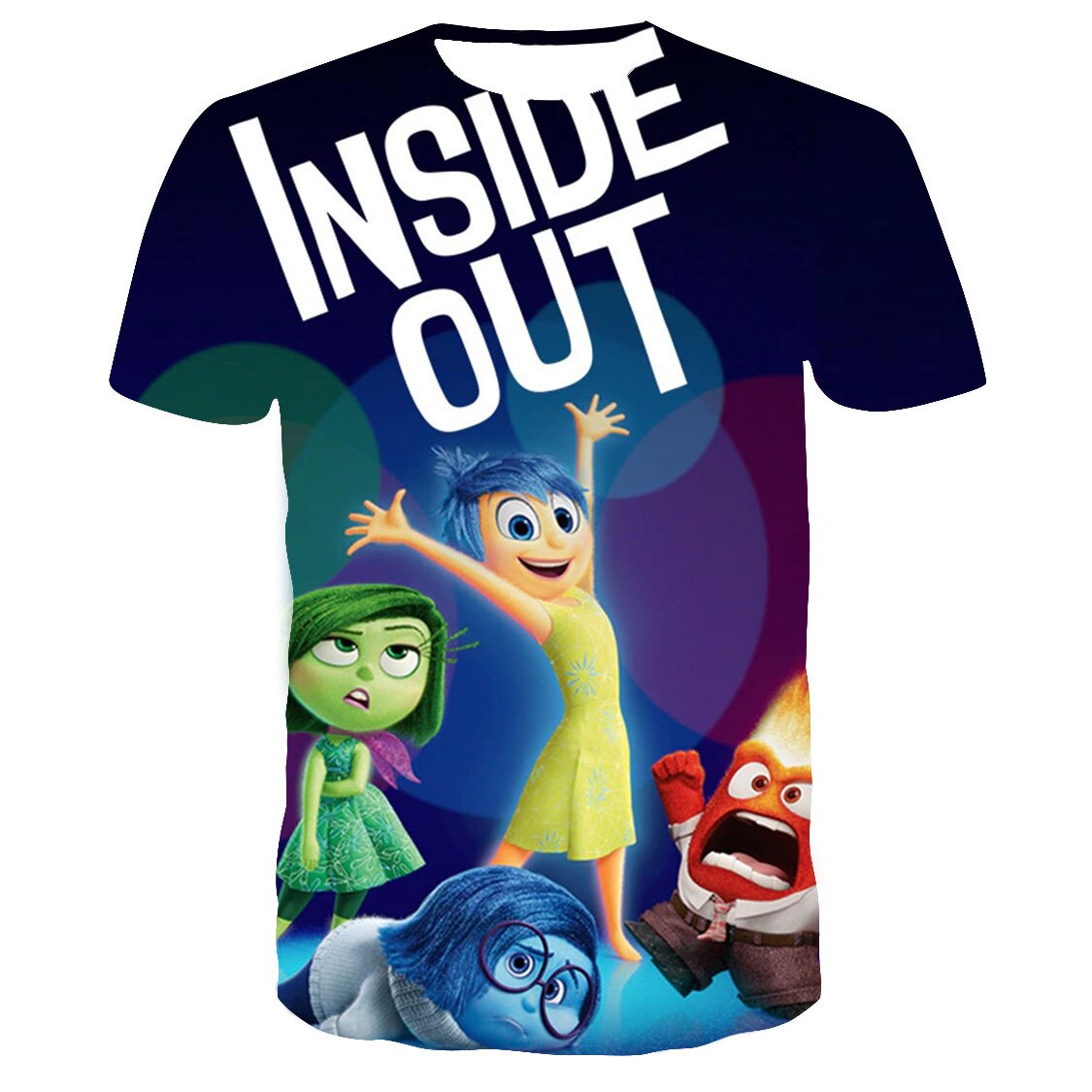 Summer Disney T-Shirts Inside Out Cartoon Anime 3D Print