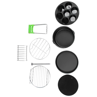 13Pcs/Set 9 Inch Air Fryer Accessories,Air Fryer Oven Accessories Set with Cake Pan,Pizza Pan,Skewer Rack Air Fryer Kit