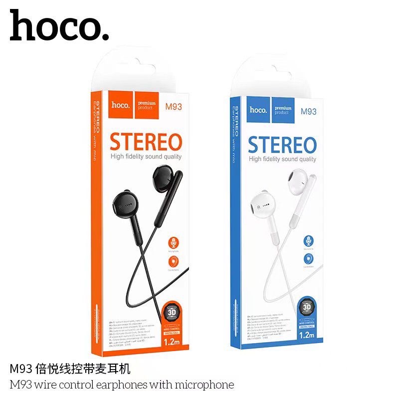 HOCO M93 STEREOชุดหูฟังทรงไอโฟนพร้อมโทรศัพท์มือถึอ 3.5มม - SHOP CZK ...