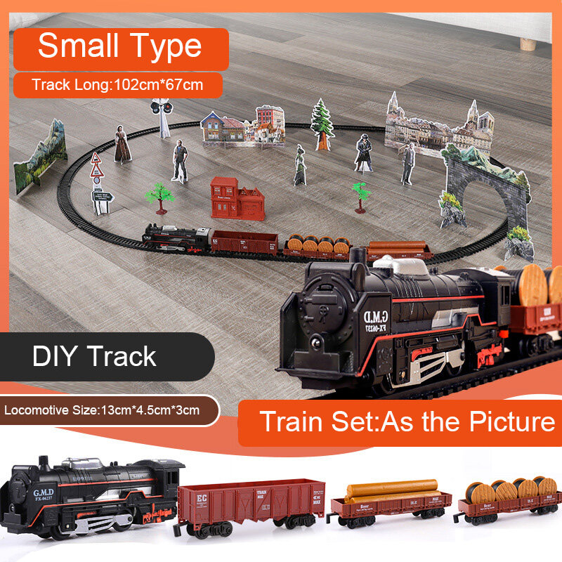 รถไฟ ของเล่นรถไฟ ชุดรางรถไฟ รถไฟด่วน ของเล่นสำหรับเด็ก ตกแต่งวันคริสต์มาส ของขวัญสำหรับเด็กชายหญิง พร้อมแสงและดนตรี Toy train toy train train set